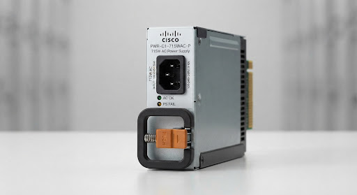 Cisco PWR-C1-715WAC-P modular hot-swappable 715W power supply module with handle and release tab